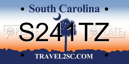 S241TZ South Carolina License Plate