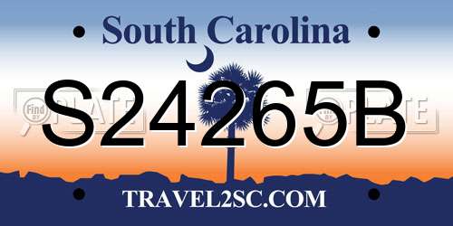 S24265B South Carolina License Plate