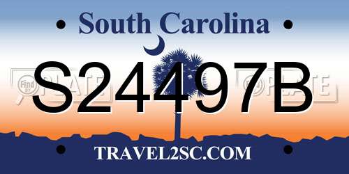 S24497B South Carolina License Plate
