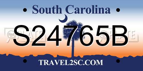 S24765B South Carolina License Plate