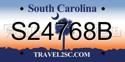 S24768B South Carolina License Plate