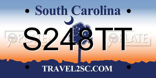 S248TT South Carolina License Plate