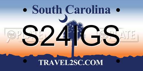 S24IGS South Carolina License Plate