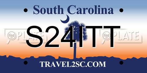 S24ITT South Carolina License Plate