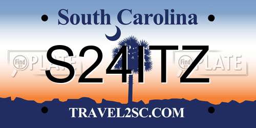 S24ITZ South Carolina License Plate