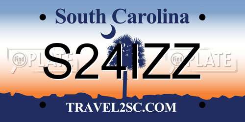 S24IZZ South Carolina License Plate