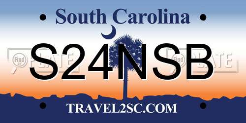 S24NSB South Carolina License Plate