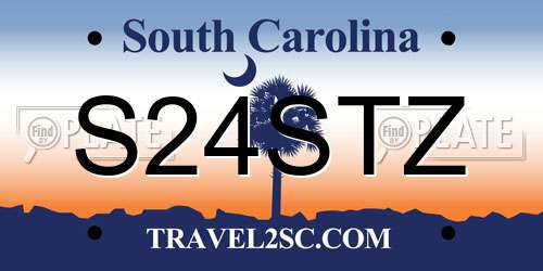 S24STZ South Carolina License Plate