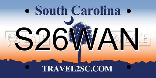 S26WAN South Carolina License Plate