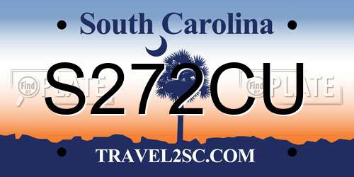 S272CU South Carolina License Plate