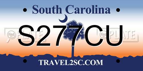 S277CU South Carolina License Plate
