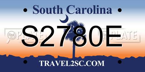 S2780E South Carolina License Plate