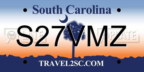 S27VMZ South Carolina License Plate