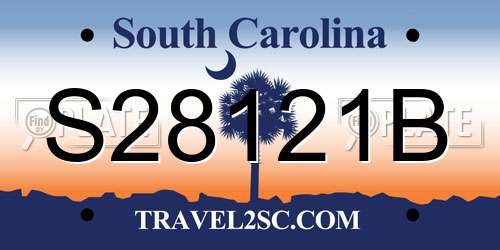 S28121B South Carolina License Plate