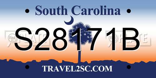 S28171B South Carolina License Plate