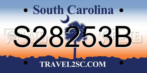 S28253B South Carolina License Plate