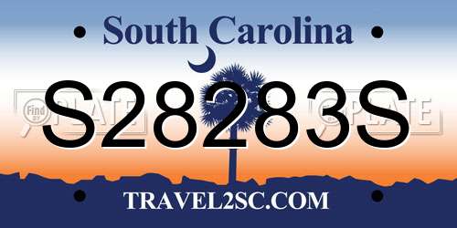 S28283S South Carolina License Plate