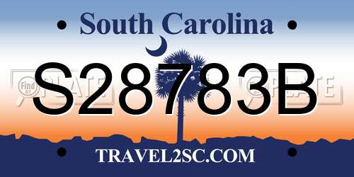 S28783B South Carolina License Plate