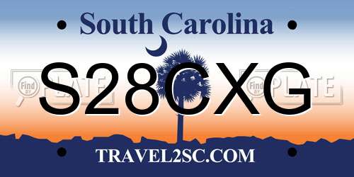 S28CXG South Carolina License Plate
