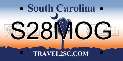 S28MOG South Carolina License Plate