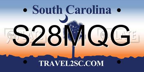 S28MQG South Carolina License Plate