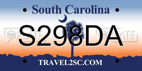 S298DA South Carolina License Plate