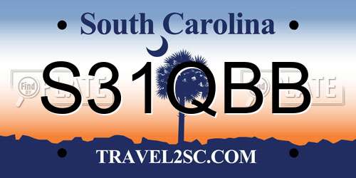 S31QBB South Carolina License Plate