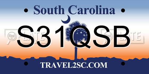 S31QSB South Carolina License Plate