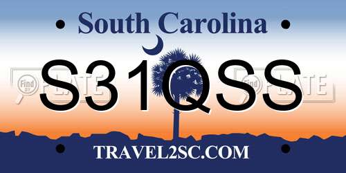 S31QSS South Carolina License Plate