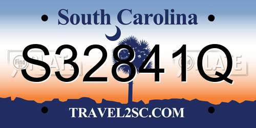 S32841Q South Carolina License Plate