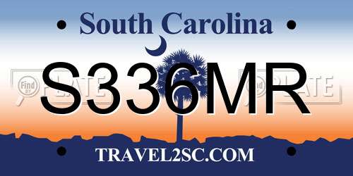 S336MR South Carolina License Plate