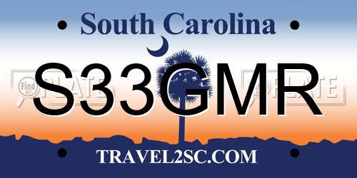 S33GMR South Carolina License Plate