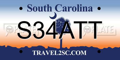 S34ATT South Carolina License Plate