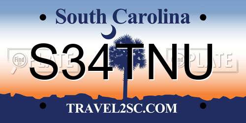 S34TNU South Carolina License Plate