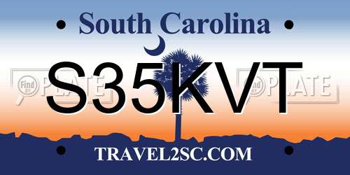 S35KVT South Carolina License Plate
