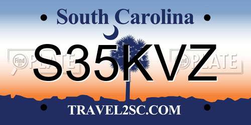 S35KVZ South Carolina License Plate