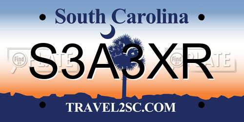 S3A3XR South Carolina License Plate