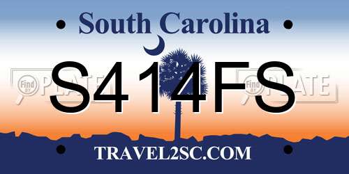 S414FS South Carolina License Plate