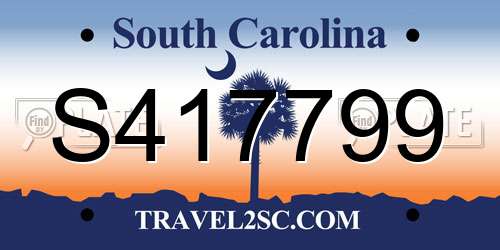 S417799 South Carolina License Plate