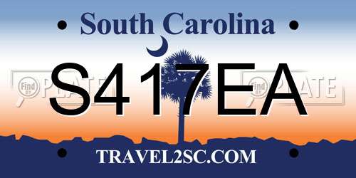 S417EA South Carolina License Plate