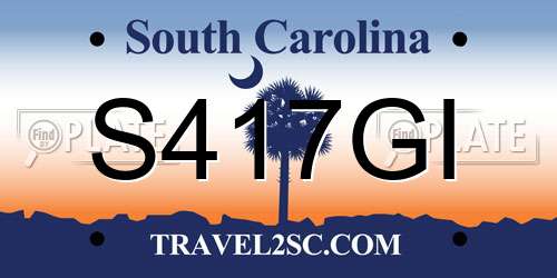 S417GI South Carolina License Plate