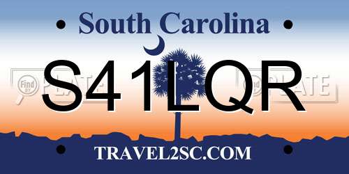 S41LQR South Carolina License Plate