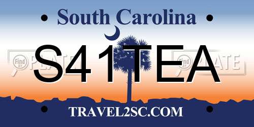 S41TEA South Carolina License Plate