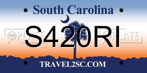 S420RI South Carolina License Plate