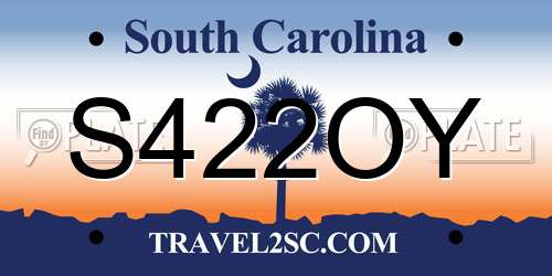 S422OY South Carolina License Plate