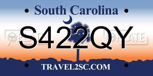 S422QY South Carolina License Plate
