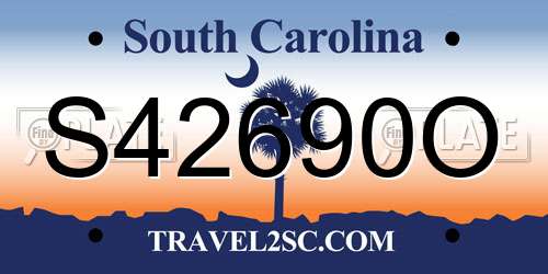 S42690O South Carolina License Plate