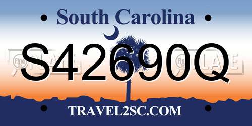 S42690Q South Carolina License Plate