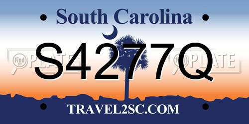 S4277Q South Carolina License Plate