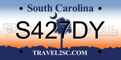 S427DY South Carolina License Plate